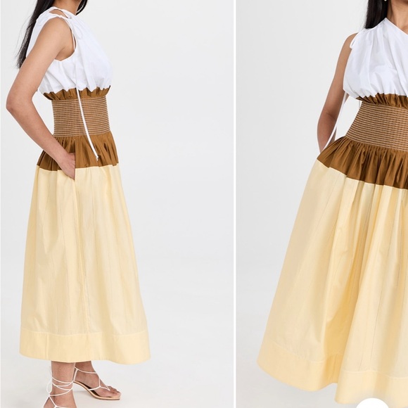 Tory Burch Colorblock One Shoulder Dress - Picture 2 of 8